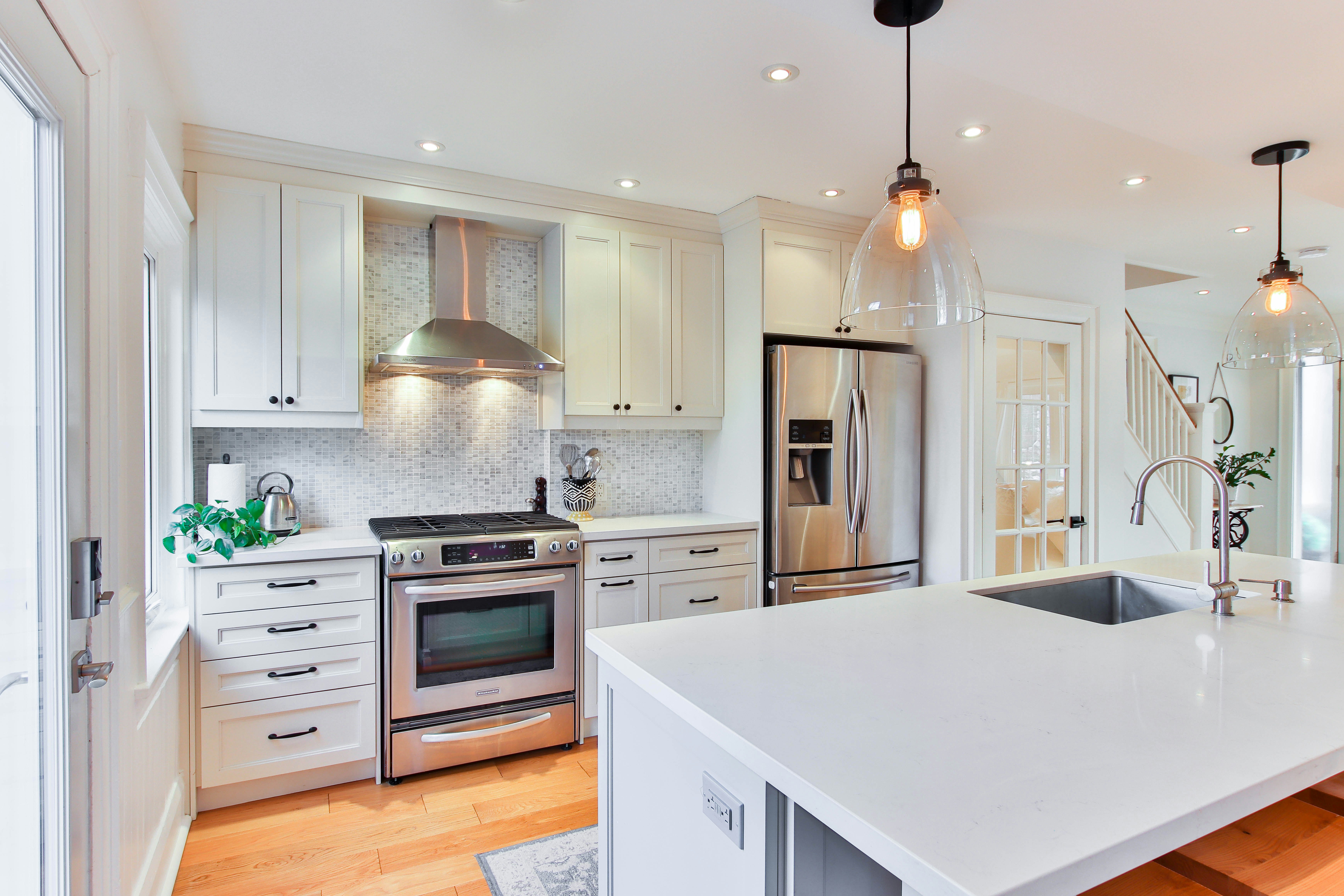 A tidy kitchen nook with Corp-2024max products on shelf